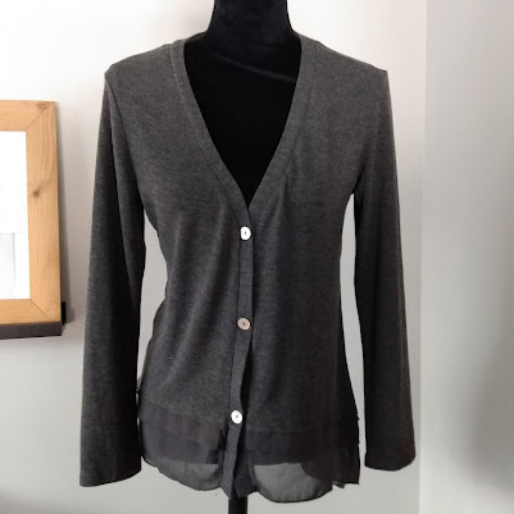 Grey Papillon Women's Cardigan Sweater size XS